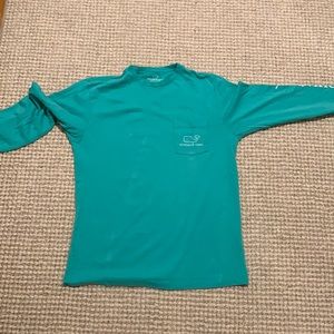 Teal Men’s XS Vineyard Vines Whale Long Sleeve